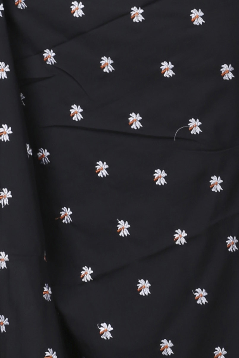 Black White Pure Cotton LalPori Hand Loom Saree (1256)